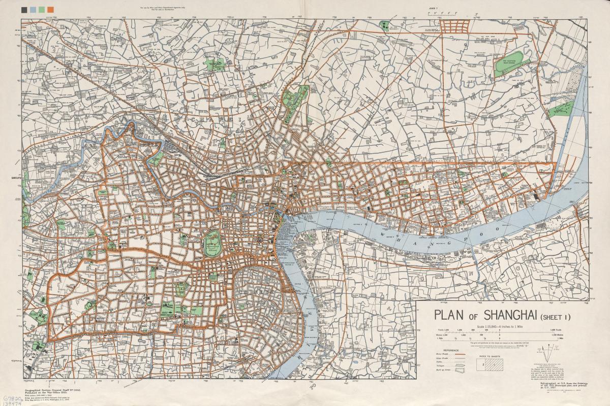 Mapa histórico de Shangai