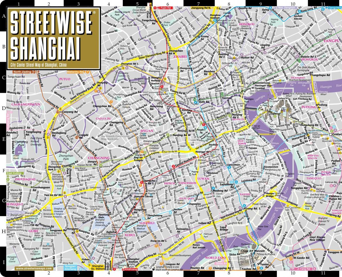 Mapa de calles de Shangai