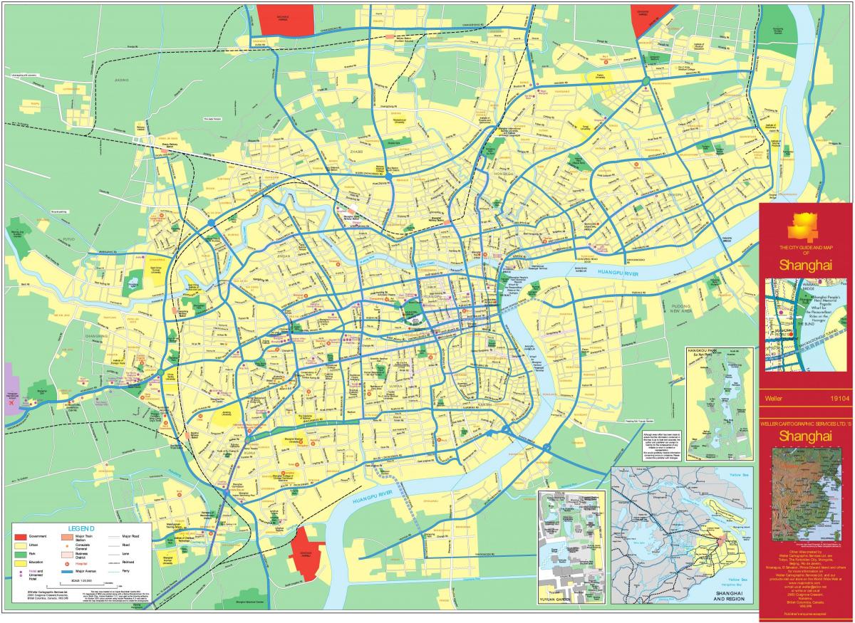 Mapa de la ciudad de Shanghai