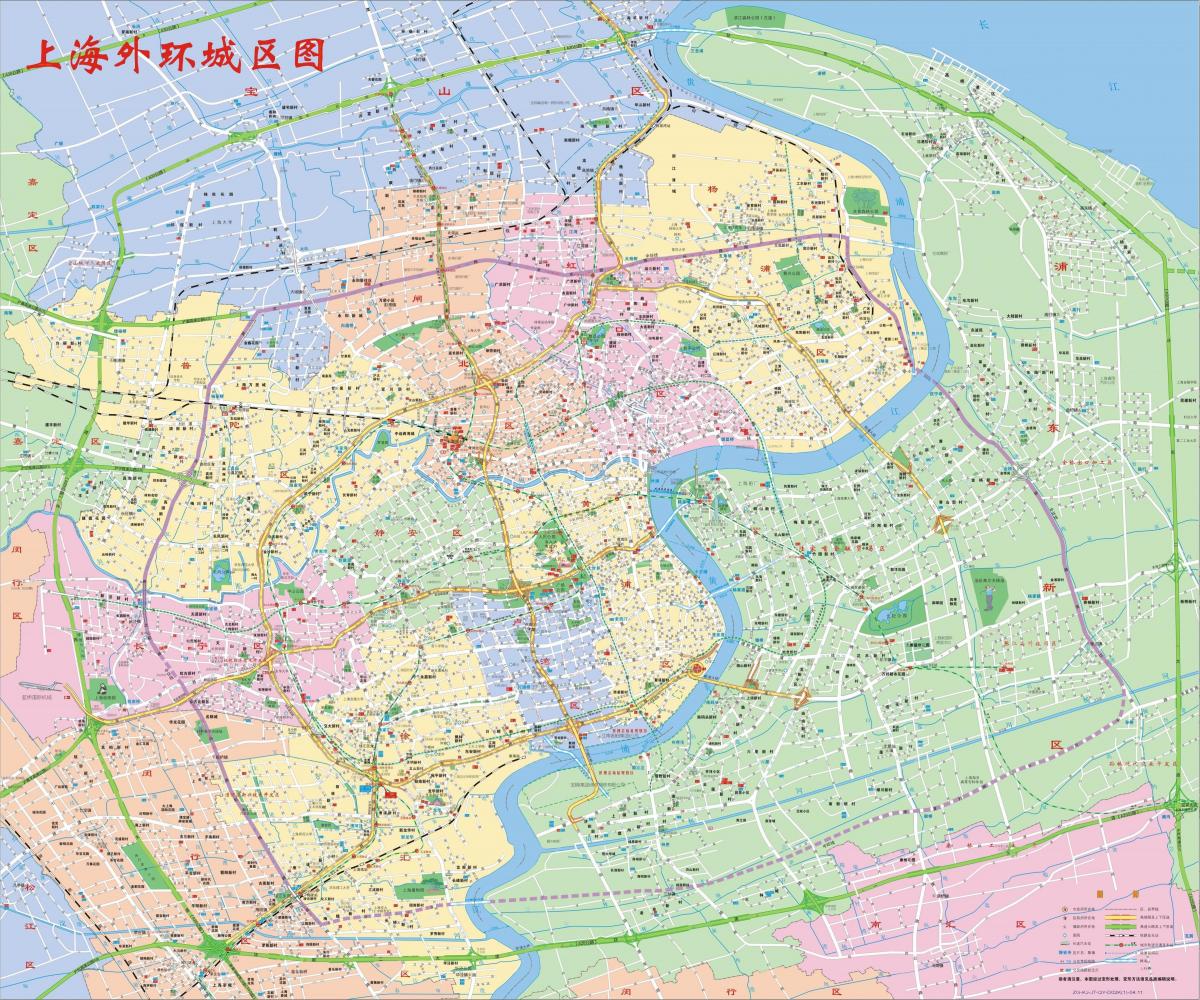 Mapa de los barrios de Shanghai